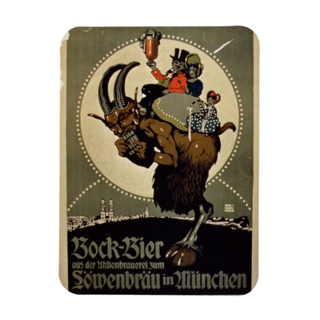 Imán Publicidad de 'cerveza de ganado de Lowenbrau Brew (Vertical)