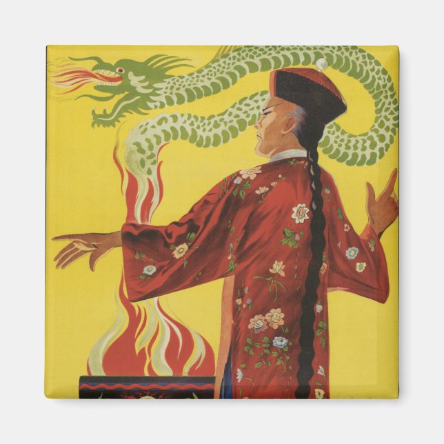 Imán Publicidad de Fu-Manchu Magician (Frente)