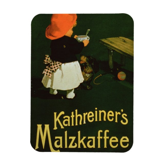 Imán Publicidad de poster para el 'Café de malta de Kat (Vertical)