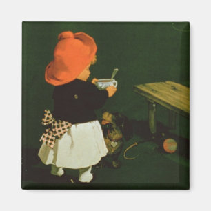 Imán Publicidad de poster para el 'Café de malta de Kat