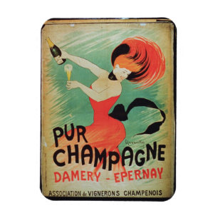 Imán Publicidad de poster "Pur Champán", de Damery, E