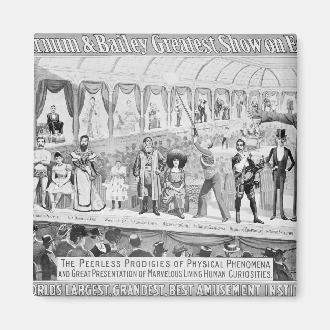 Imán Publicidad poster, 'The Barnum y Bailey (Frente)