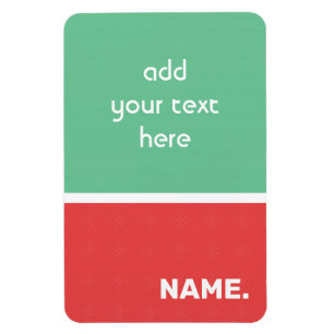 Imán Publicidad simple cita minimal coral menta