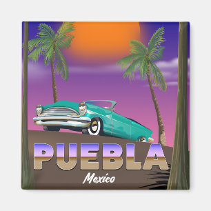 Imán Puebla México, poster de vacaciones