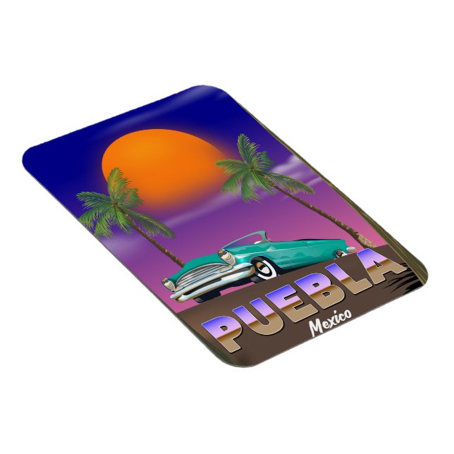 Imán Puebla México, poster de vacaciones (Lado Derecho)