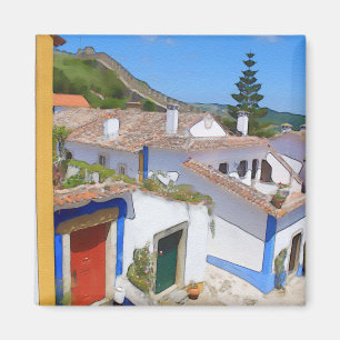 Imán Pueblo acuarela