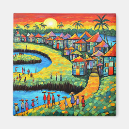 Imán Pueblo de Isla Tropical