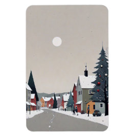 Imán Pueblo de nieve, en los Navidades - Magnet