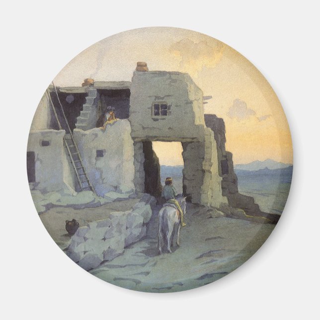 Imán Pueblo de Walpi por Marion Kavagh Wachtel (Frente)