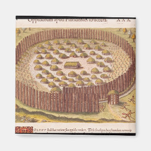 Imán Pueblo indio fortificado, de '2 breves