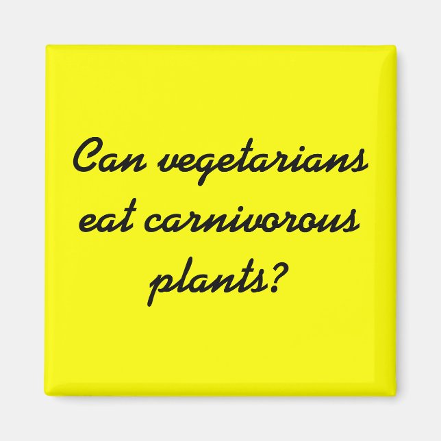 Imán ¿Pueden los vegetarianos comer plantas carnívoras? (Frente)