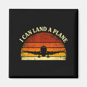 Imán Puedo aterrizar un avión vintage lote humor de avi