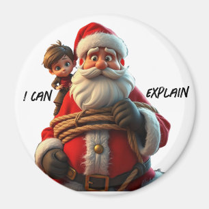 Imán Puedo Explicarlo, Personalizado Santa Claus Y Pequ