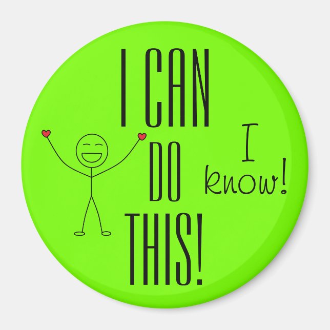 Imán PUEDO HACER Motivadoras Palabras Positivas (Frente)