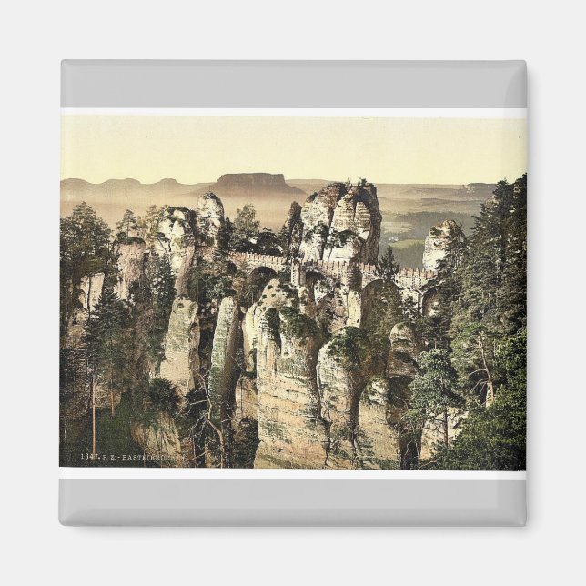 Imán Puente, Bastion, Sajonia, Alemania rara Fotografía (Frente)