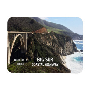 Imán Puente Bixby Creek, Costa Big Sur, Playa, Oleaje,