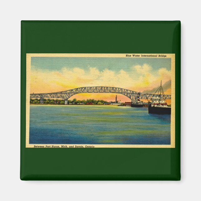 Imán Puente Bluewater Puerto Huron Michigan (Frente)