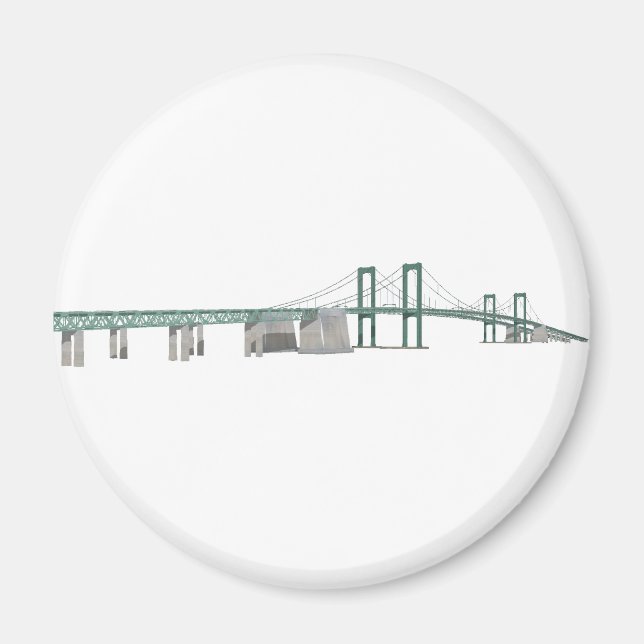 Imán Puente conmemorativo Delaware: Modelo 3D: (Frente)