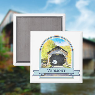 Imán Puente cubierto de Vermont