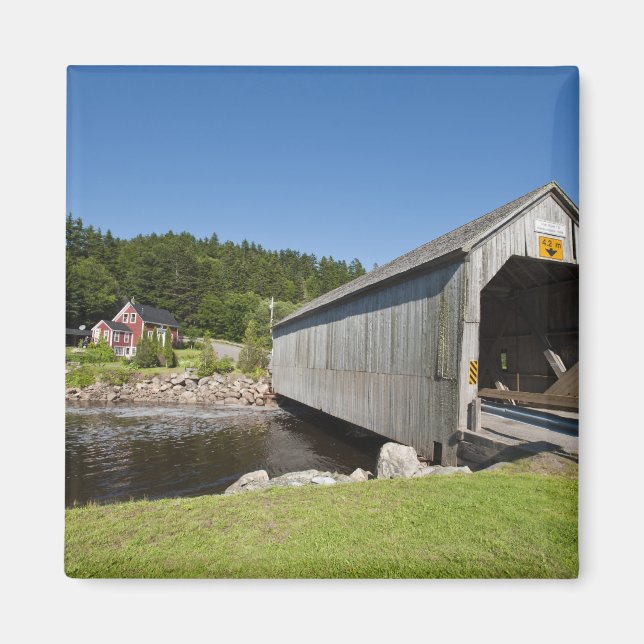 Imán Puente cubierto del río irlandés, St. Martins, New (Frente)