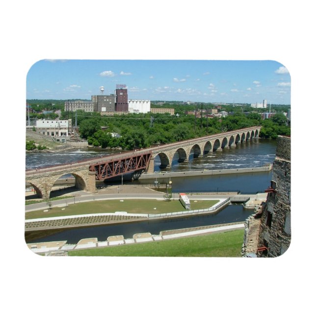 Imán Puente de arco de piedra (Horizontal)