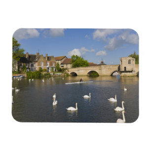 Imán Puente de arco de piedra y río Ouse, St Ives,