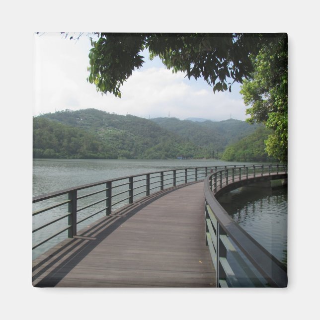 Imán Puente de bicicleta sobre el agua (Frente)