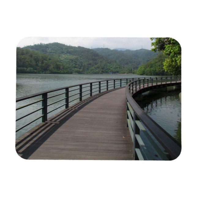 Imán Puente de bicicleta sobre el agua (Horizontal)