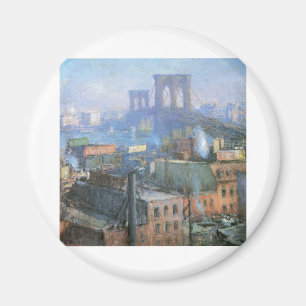 Imán Puente de Brooklyn, East River, alrededor de 1916