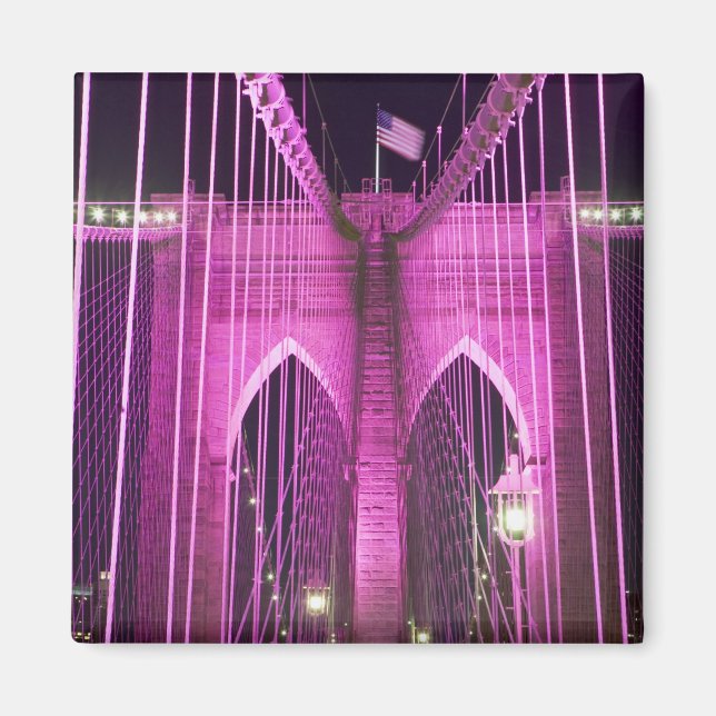Imán Puente de Brooklyn Lit Purple (Frente)