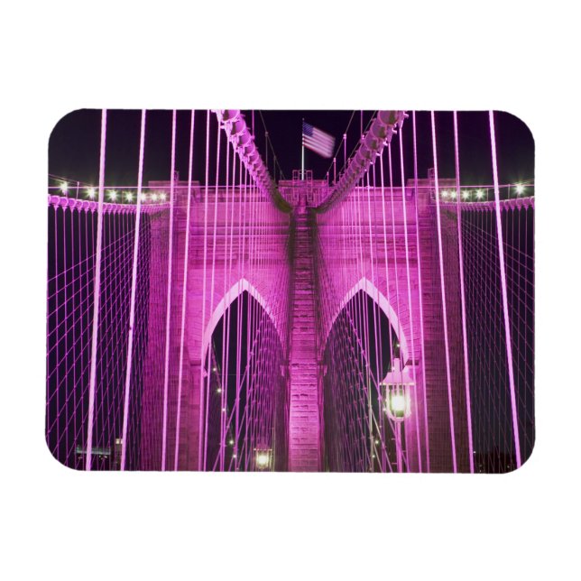 Imán Puente de Brooklyn Lit Purple (Horizontal)