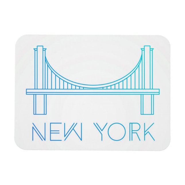 Imán Puente de Brooklyn | Nueva York (Horizontal)