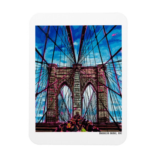 Imán Puente de Brooklyn, NYC Magnet (Vertical)