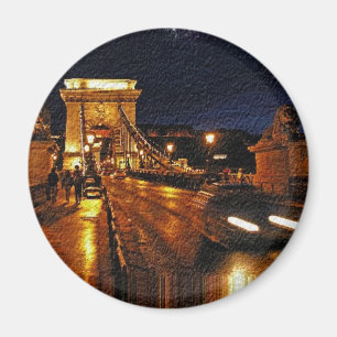 Imán Puente de cadena (Budapest) en la noche (1)