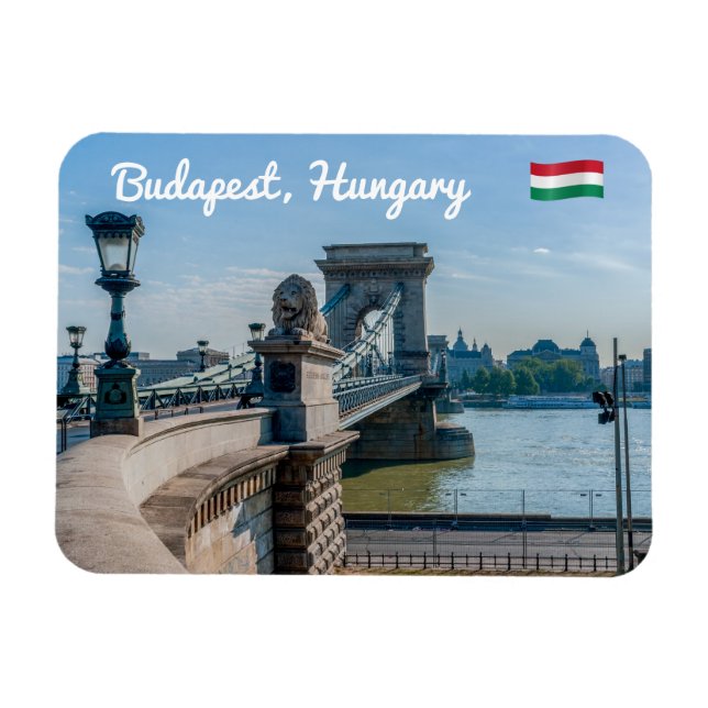 Imán Puente de cadena Szechenyi en Budapest, Hungría (Horizontal)