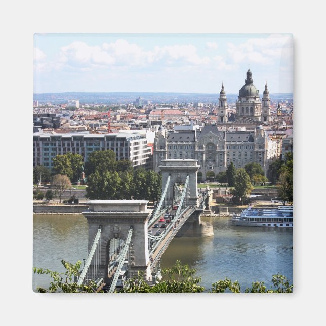 Imán Puente de la cadena Szechenyi, Budapest, Hungría (Frente)