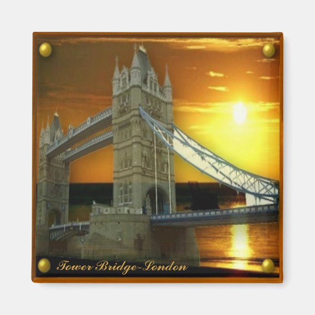 Imán Puente de la torre enmarcada bajo el sol (Frente)