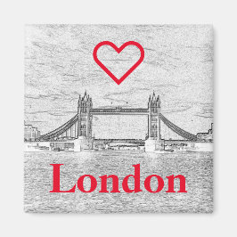 Imán Puente de la Torre Grabado en relieve de LONDRES