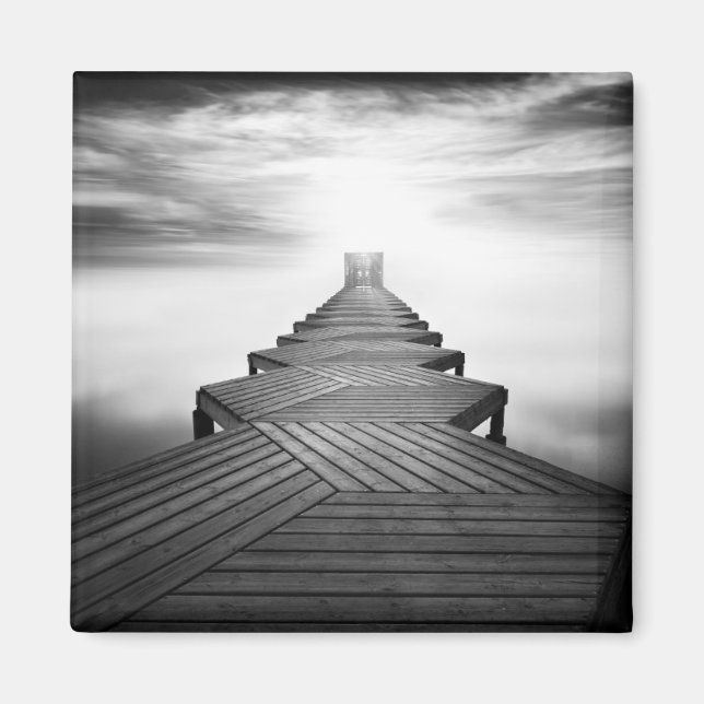 Imán Puente de madera sobre el mar (Frente)