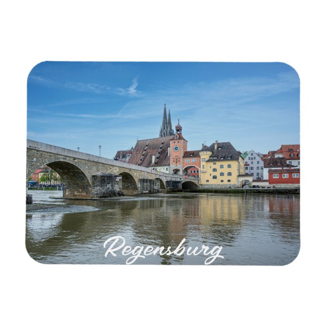 Imán Puente de piedra en Regensburg, Alemania (Horizontal)