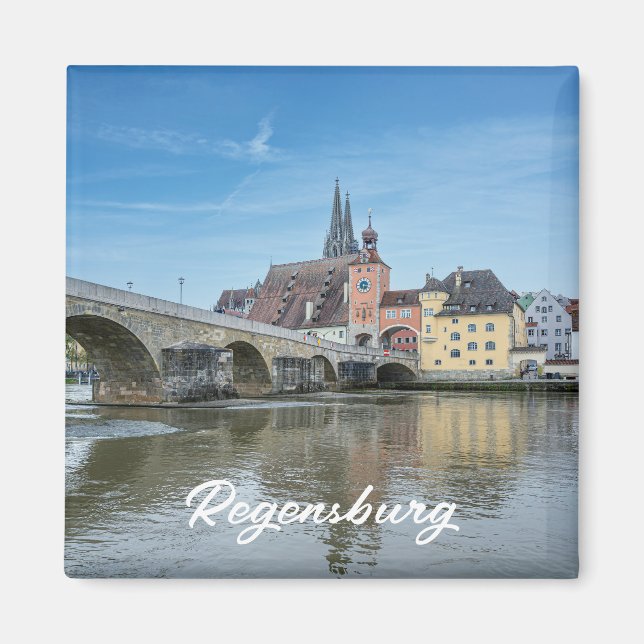 Imán Puente de piedra en Regensburg, Alemania (Frente)