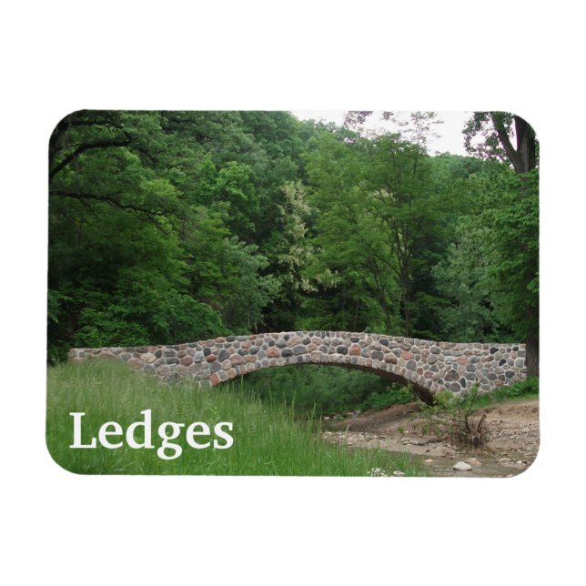 Imán Puente de Piedra, Parque Estatal Ledges, Iowa (Horizontal)