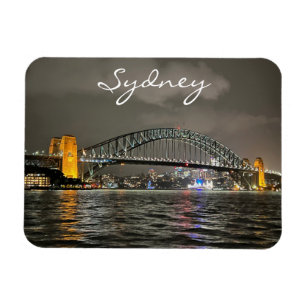 Imán Puente de Sydney Harbour Bridge por Night, Austral
