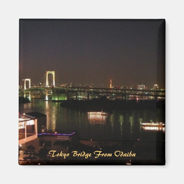 Imán Puente de Tokio desde Odaiba, Tokio Japón (Frente)