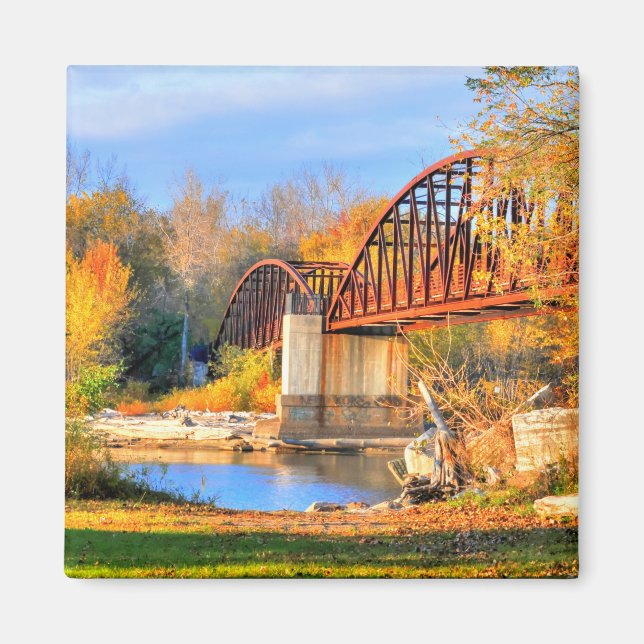 Imán Puente de Vermont Autumn (Frente)