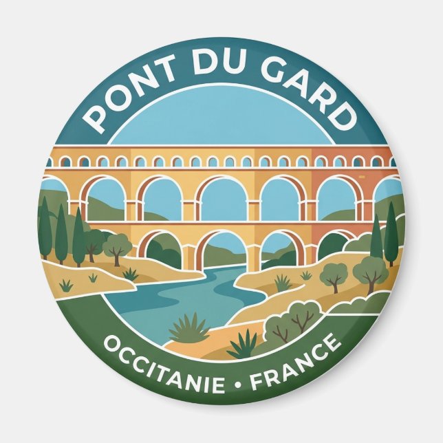 Imán Puente del Gard Francia (Frente)