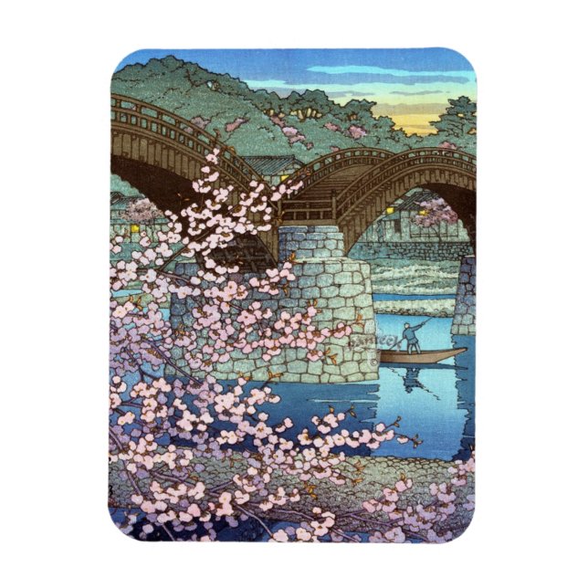 Imán Puente del río Hasui kawase en japonés oriental (Vertical)