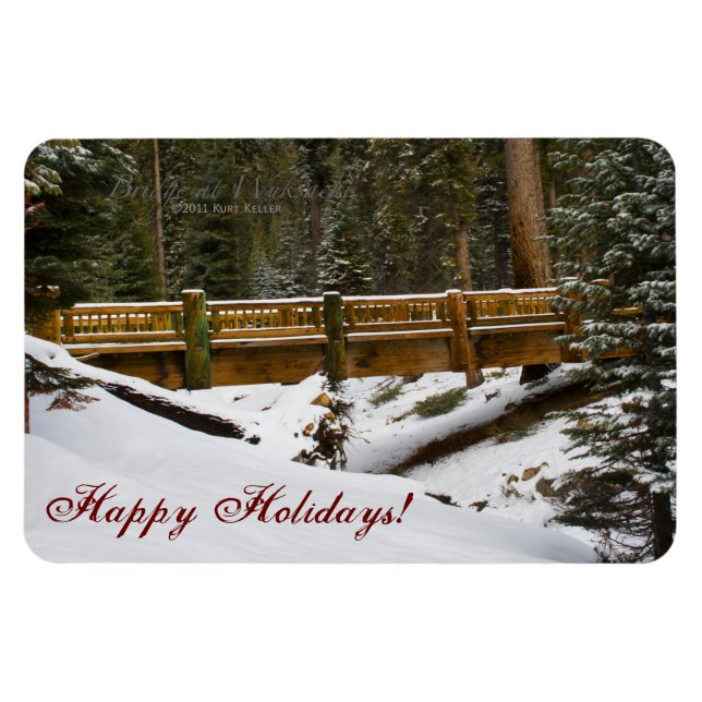 Imán Puente en Wuksachi Happy Holidays Flexi Magnet (Horizontal)