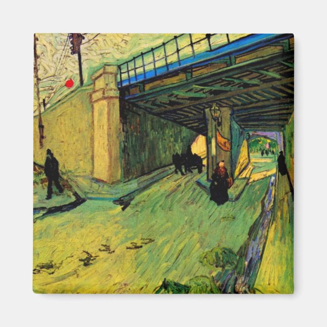Imán Puente ferroviario sobre Montmajour por Vincent va (Frente)