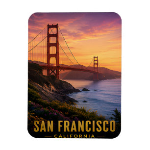 Imán Puente Golden Gate Atardecer San Francisco Califor